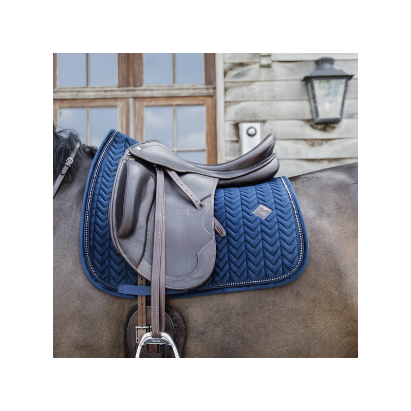 Tapis KENTUCKY Velvet Pearls Dressage BLEU MARINE